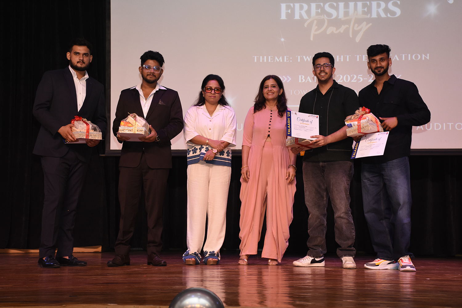 With students at the Freshers Party 2025